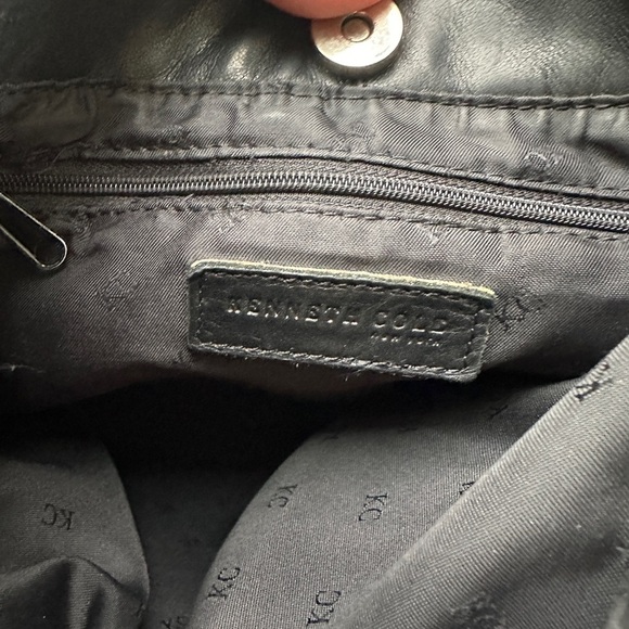 Kenneth Cole Black Leather Tote Bag - Picture 2 of 7